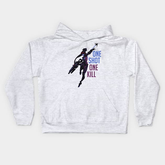 One Shot One Kill Kids Hoodie by NinjaKlee